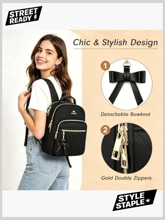 Mini Waterproof Daypack Backpack Purses Set Travel School Work Shoulder Bag